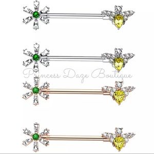 Flower & Bumble Bee Nipple Ring Sets
